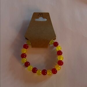 Size medium, handmade glass bead bracelet